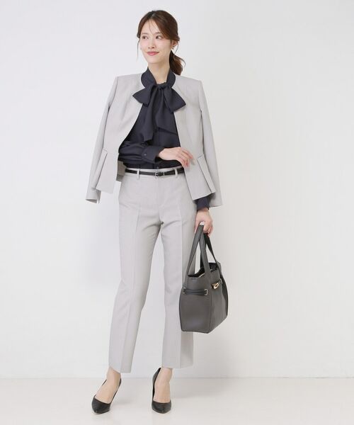 COUP DE CHANCE / クードシャンス ノーカラージャケット | 【手洗い可／日本製／スーツ可】ペプラムデザインのカラーレスジャケット | 詳細2