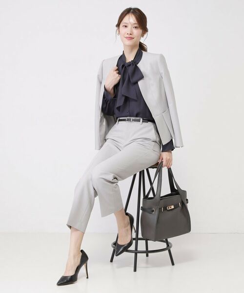 COUP DE CHANCE / クードシャンス ノーカラージャケット | 【手洗い可／日本製／スーツ可】ペプラムデザインのカラーレスジャケット | 詳細3