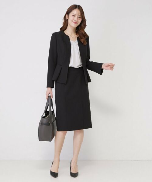 COUP DE CHANCE / クードシャンス ノーカラージャケット | 【手洗い可／日本製／スーツ可】ペプラムデザインのカラーレスジャケット | 詳細6