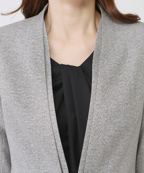 COUP DE CHANCE / クードシャンス ノーカラージャケット | 【手洗い可／日本製／スーツ可】美シルエットのカラーレスジャケット | 詳細16