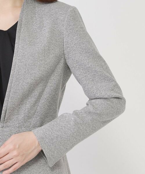 COUP DE CHANCE / クードシャンス ノーカラージャケット | 【手洗い可／日本製／スーツ可】美シルエットのカラーレスジャケット | 詳細17
