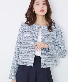 【ON/OFF着回し】カラーツイードジャケット