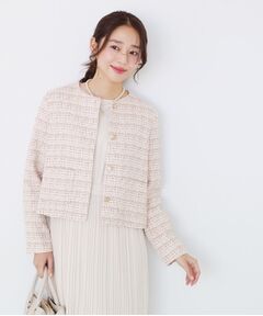 COUP DE CHANCE / クードシャンス ノーカラージャケット | 【ON/OFF着回し】カラーツイードジャケット