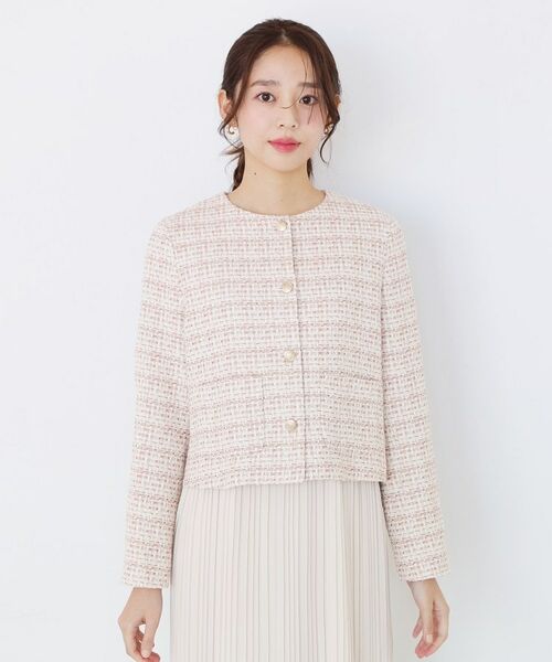 COUP DE CHANCE / クードシャンス ノーカラージャケット | 【ON/OFF着回し】カラーツイードジャケット | 詳細13