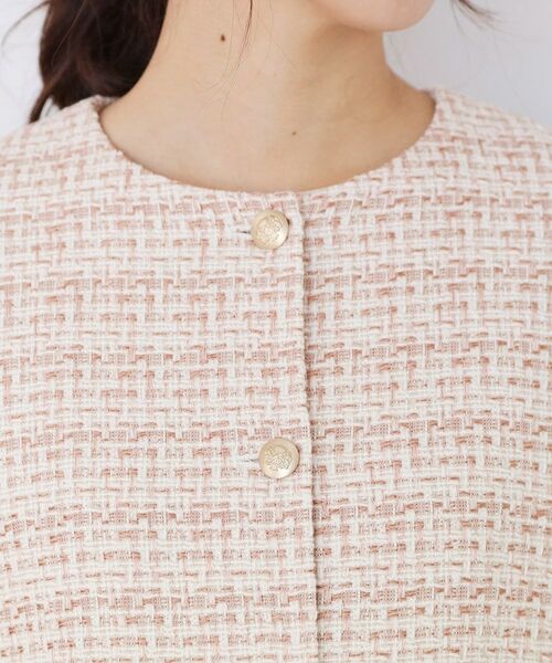 COUP DE CHANCE / クードシャンス ノーカラージャケット | 【ON/OFF着回し】カラーツイードジャケット | 詳細16