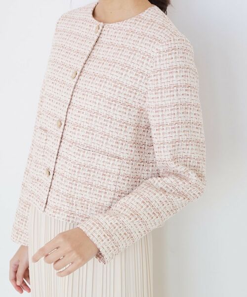 COUP DE CHANCE / クードシャンス ノーカラージャケット | 【ON/OFF着回し】カラーツイードジャケット | 詳細17