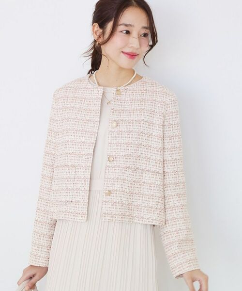 COUP DE CHANCE / クードシャンス ノーカラージャケット | 【ON/OFF着回し】カラーツイードジャケット | 詳細9