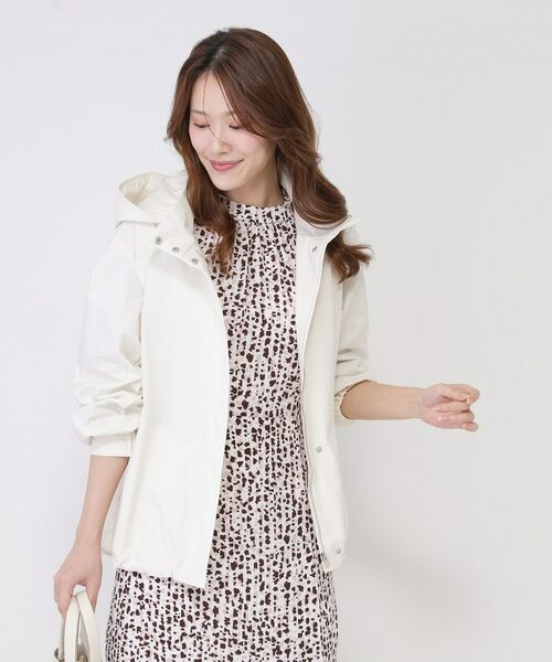 COUP DE CHANCE / クードシャンス レザーブルゾン・ジャケット | 【手洗い可／裏地なし／袖プッシュアップ可／フード取外し可】マウンテンパーカー（オフホワイト(003)）