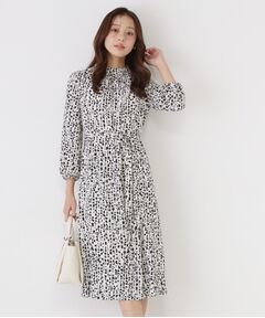 COUP DE CHANCE / クードシャンス ミニ丈・ひざ丈ワンピース | 【手洗い可／日本製】幾何柄エレガントワンピース