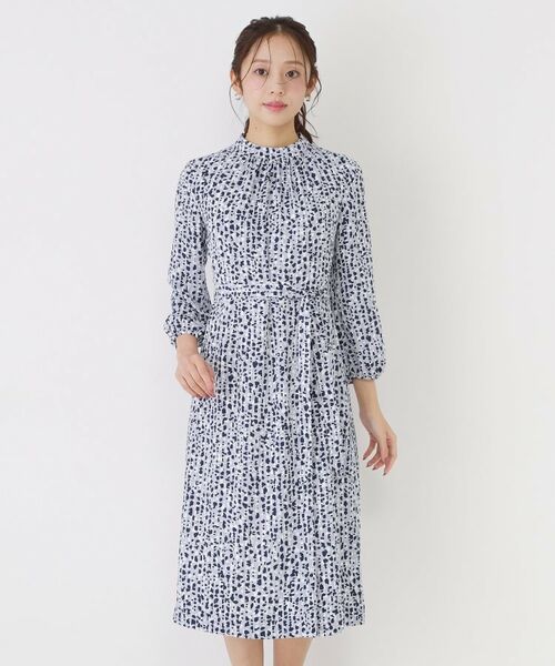 COUP DE CHANCE / クードシャンス ミニ丈・ひざ丈ワンピース | 【手洗い可／日本製】幾何柄エレガントワンピース | 詳細12