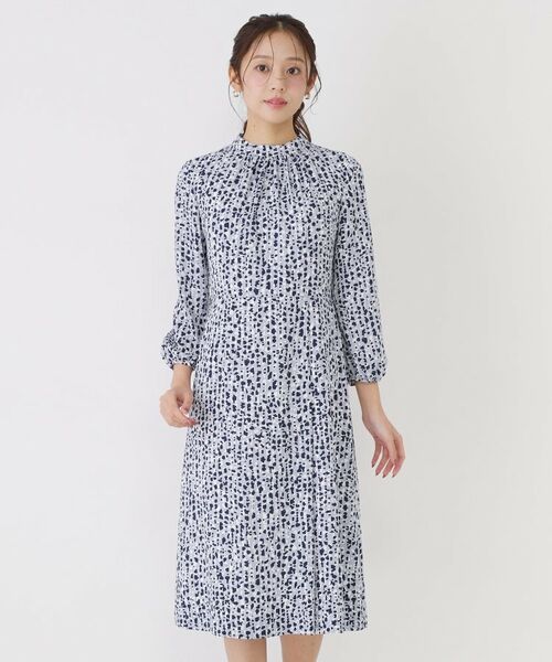 COUP DE CHANCE / クードシャンス ミニ丈・ひざ丈ワンピース | 【手洗い可／日本製】幾何柄エレガントワンピース | 詳細15