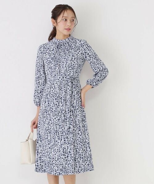 COUP DE CHANCE / クードシャンス ミニ丈・ひざ丈ワンピース | 【手洗い可／日本製】幾何柄エレガントワンピース | 詳細8