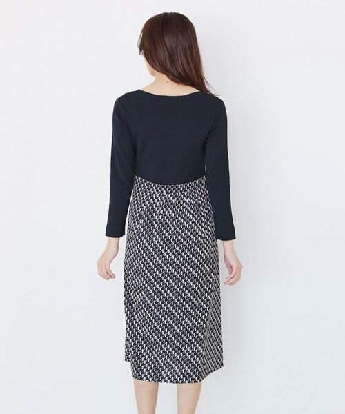 COUP DE CHANCE / クードシャンス ミニ丈・ひざ丈ワンピース | 【手洗い可】異素材ドッキングワンピース | 詳細11