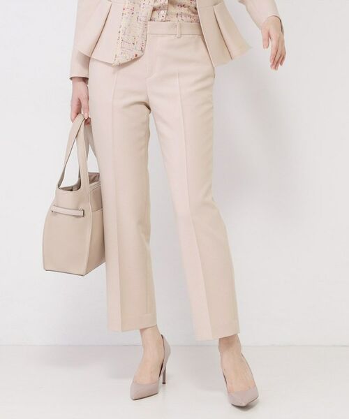 COUP DE CHANCE / クードシャンス パンツ | 【手洗い可／日本製／スーツ可】センタープレス入りストレートパンツ（ライトピンク(070)）