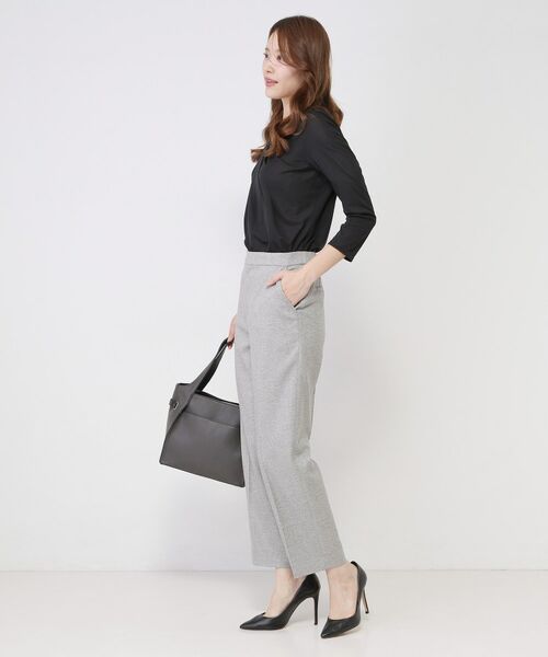 COUP DE CHANCE / クードシャンス パンツ | 【手洗い可／日本製／スーツ可】センタープレス入りテーパードパンツ | 詳細2