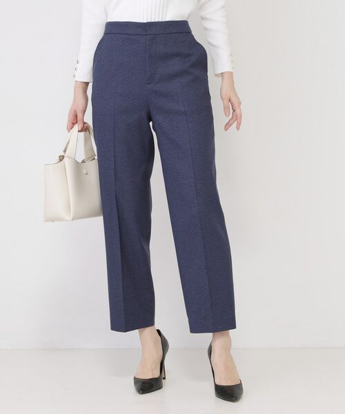 COUP DE CHANCE / クードシャンス パンツ | 【手洗い可／日本製／スーツ可】センタープレス入りテーパードパンツ（ネイビー(494)）