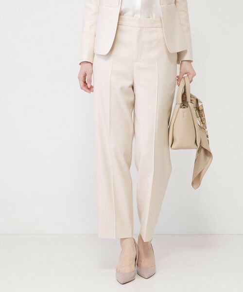 COUP DE CHANCE / クードシャンス パンツ | 【手洗い可／日本製／スーツ可】センタープレス入りテーパードパンツ（グレージュ(450)）