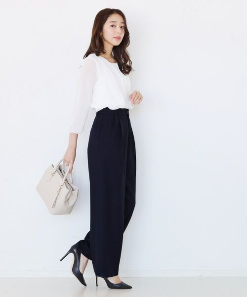 COUP DE CHANCE / クードシャンス パンツ | 【手洗い可】タック入りワイドパンツ | 詳細2