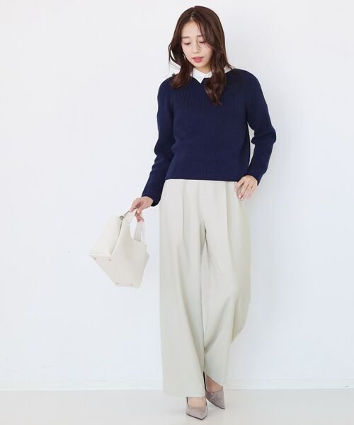 COUP DE CHANCE / クードシャンス パンツ | 【手洗い可】タック入りワイドパンツ | 詳細7