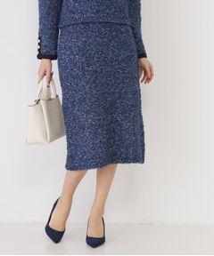 COUP DE CHANCE / クードシャンス スカート | 【洗える/セットアップ可/ウエストゴム】ツイード調ニットスカート