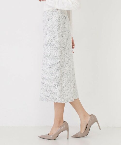 COUP DE CHANCE / クードシャンス スカート | 【洗える/セットアップ可/ウエストゴム】ツイード調ニットスカート | 詳細10