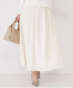 COUP DE CHANCE / クードシャンス ロング・マキシ丈スカート | 【手洗い可／ウエストゴム】エアリーなフレアースカート