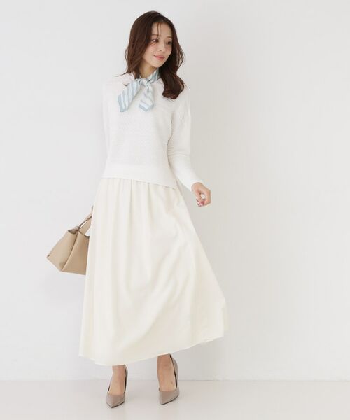 COUP DE CHANCE / クードシャンス ロング・マキシ丈スカート | 【手洗い可／ウエストゴム】エアリーなフレアースカート | 詳細3