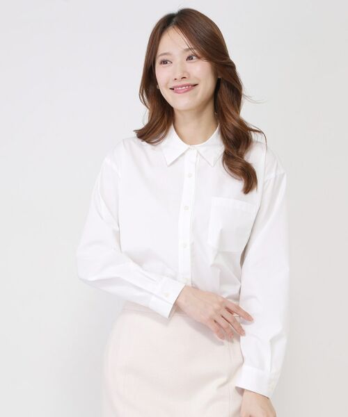 COUP DE CHANCE / クードシャンス シャツ・ブラウス | 【手洗い可／日本製／重ね着にもおすすめ】きれいめブロード素材シャツ | 詳細2