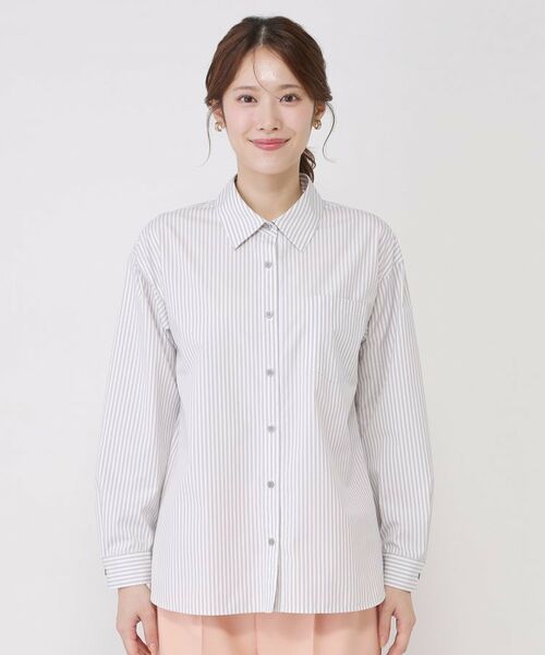 COUP DE CHANCE / クードシャンス シャツ・ブラウス | 【手洗い可／日本製／重ね着にもおすすめ】きれいめブロード素材シャツ | 詳細9