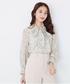 COUP DE CHANCE / クードシャンス シャツ・ブラウス | 【手洗い可／一枚着／ジャケットイン】プリントボウブラウス