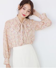 COUP DE CHANCE / クードシャンス シャツ・ブラウス | 【手洗い可／一枚着／ジャケットイン】プリントボウブラウス