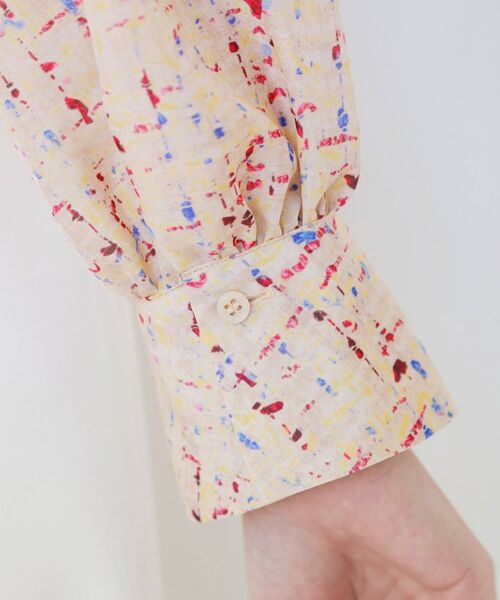 COUP DE CHANCE / クードシャンス シャツ・ブラウス | 【手洗い可／一枚着／ジャケットイン】プリントボウブラウス | 詳細13