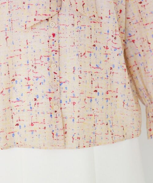 COUP DE CHANCE / クードシャンス シャツ・ブラウス | 【手洗い可／一枚着／ジャケットイン】プリントボウブラウス | 詳細15