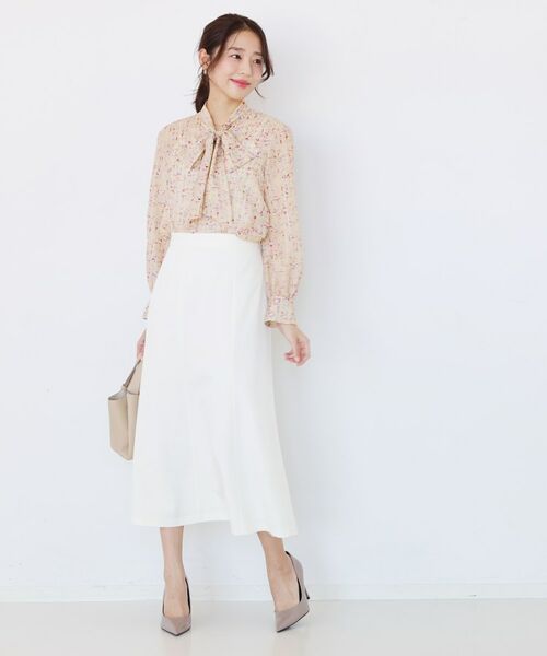 COUP DE CHANCE / クードシャンス シャツ・ブラウス | 【手洗い可／一枚着／ジャケットイン】プリントボウブラウス | 詳細5