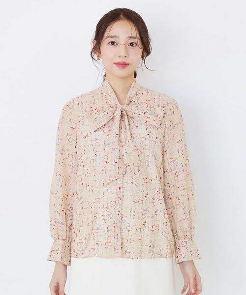 COUP DE CHANCE / クードシャンス シャツ・ブラウス | 【手洗い可／一枚着／ジャケットイン】プリントボウブラウス | 詳細8