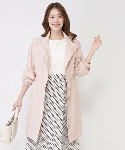 COUP DE CHANCE / クードシャンス ミリタリージャケット・コート | 【手洗い可／ライナー付き／ウエスト調整可／袖プッシュアップ可】モッズコート（ライトピンク(070)）