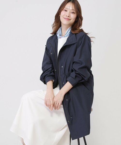 COUP DE CHANCE / クードシャンス ミリタリージャケット・コート | 【手洗い可／ライナー付き／ウエスト調整可／袖プッシュアップ可】モッズコート（ネイビー(094)）