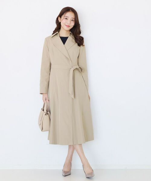COUP DE CHANCE / クードシャンス トレンチコート | 【きれいめ羽織り】Aラインドレスコート（ベージュ(052)）