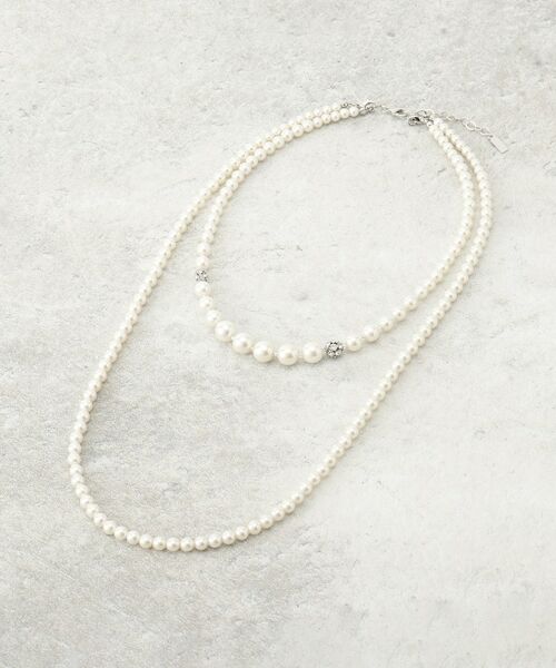 COUP DE CHANCE / クードシャンス ネックレス・ペンダント・チョーカー | 取り外し可能／ツインフェイクパール／国内生産／国産人工真珠／セレモニー／入卒／パーティー | 詳細1