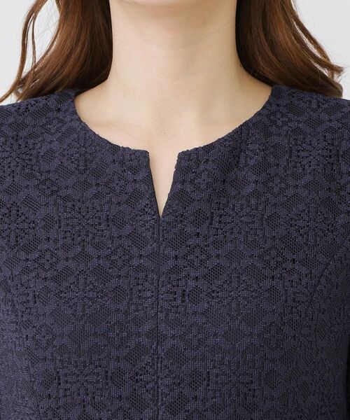 COUP DE CHANCE / クードシャンス ミニ丈・ひざ丈ワンピース | 【手洗い可／日本製／360°シリーズ】ラッセルレースワンピース | 詳細17