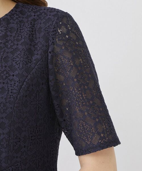 COUP DE CHANCE / クードシャンス ミニ丈・ひざ丈ワンピース | 【手洗い可／日本製／360°シリーズ】ラッセルレースワンピース | 詳細19