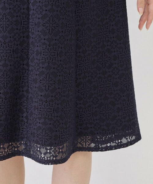 COUP DE CHANCE / クードシャンス ミニ丈・ひざ丈ワンピース | 【手洗い可／日本製／360°シリーズ】ラッセルレースワンピース | 詳細20