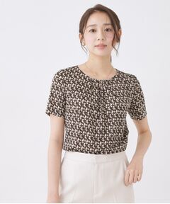 COUP DE CHANCE / クードシャンス カットソー | 【手洗い可／日本製／一枚着／ジャケットイン／セットアップ可】幾何柄カットソー