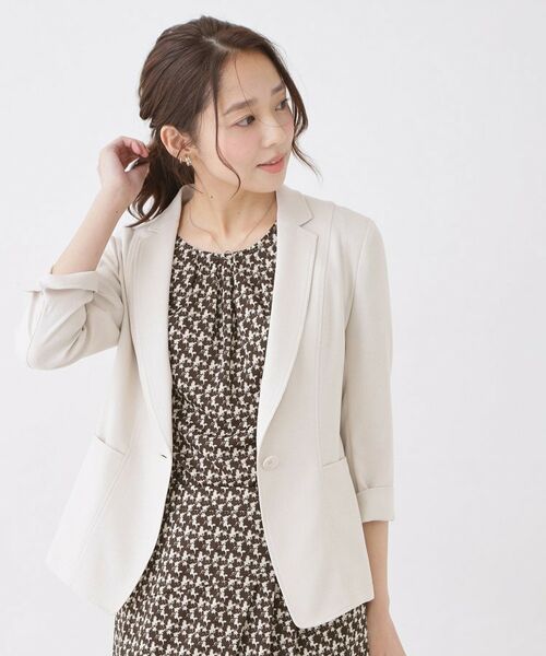 COUP DE CHANCE / クードシャンス カットソー | 【手洗い可／日本製／一枚着／ジャケットイン／セットアップ可】幾何柄カットソー | 詳細11