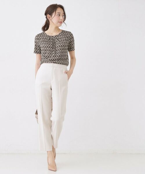 COUP DE CHANCE / クードシャンス カットソー | 【手洗い可／日本製／一枚着／ジャケットイン／セットアップ可】幾何柄カットソー | 詳細13