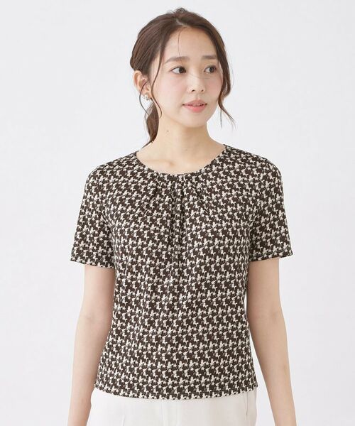 COUP DE CHANCE / クードシャンス カットソー | 【手洗い可／日本製／一枚着／ジャケットイン／セットアップ可】幾何柄カットソー | 詳細17
