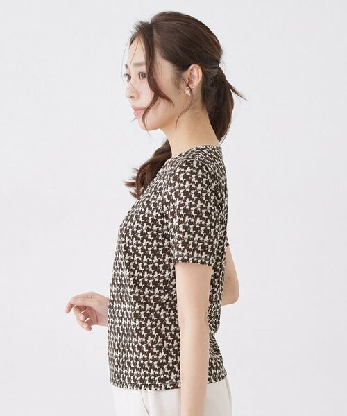 COUP DE CHANCE / クードシャンス カットソー | 【手洗い可／日本製／一枚着／ジャケットイン／セットアップ可】幾何柄カットソー | 詳細18