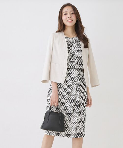 COUP DE CHANCE / クードシャンス カットソー | 【手洗い可／日本製／一枚着／ジャケットイン／セットアップ可】幾何柄カットソー | 詳細5