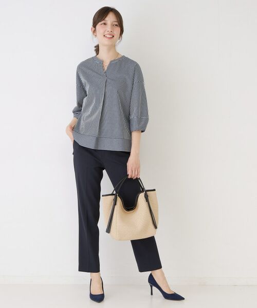 COUP DE CHANCE / クードシャンス カットソー | 【手洗い可／日本製】ストライプ柄ジャージートップス | 詳細15