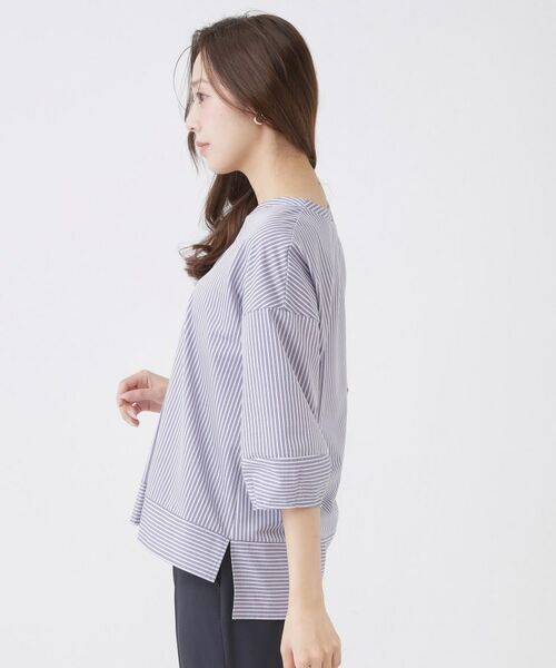 COUP DE CHANCE / クードシャンス カットソー | 【手洗い可／日本製】ストライプ柄ジャージートップス | 詳細18